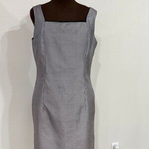 Dress Barn black and white checkered sheath dress size 12